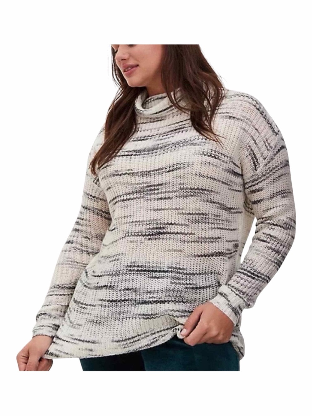 TORRID Heather Cowl Neck Open Knit Sweater. Torrid Size 1/US Size XL.